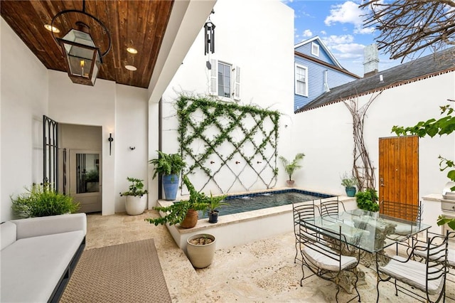 2538 N Rampart St, New Orleans, LA 70117 - view of patio with an outdoor pool and outdoor dining area