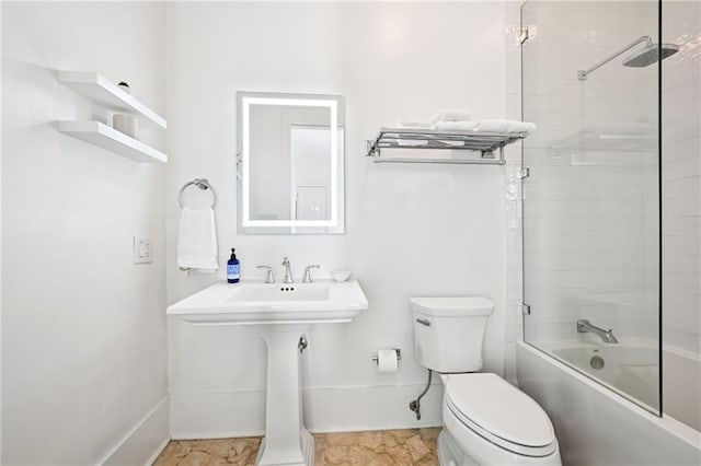 2538 N Rampart St, New Orleans, LA 70117 - bathroom with washtub / shower combination and toilet