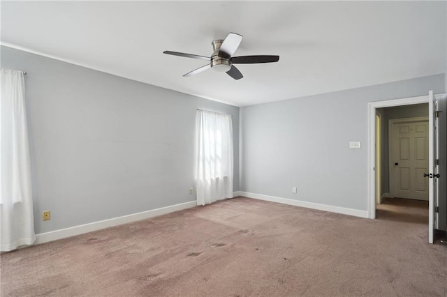 5830 Marshal Foch St, New Orleans, LA 70124 - empty room featuring a ceiling fan, carpet flooring, and baseboards