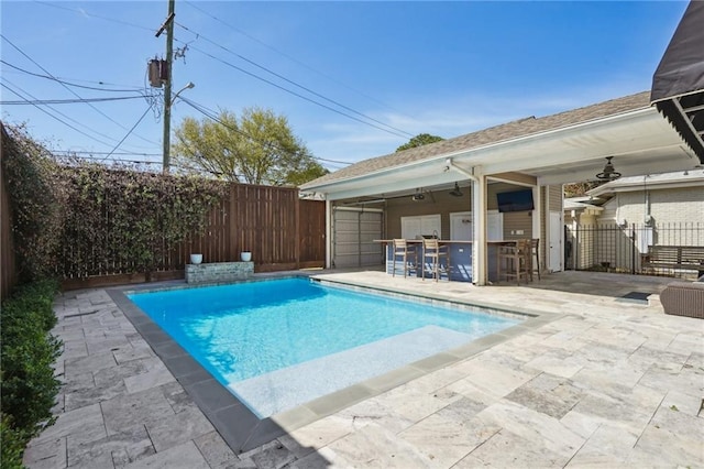 5830 Marshal Foch St, New Orleans, LA 70124 - view of swimming pool featuring a fenced backyard and a patio area