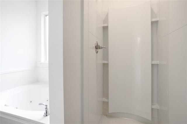 1105 Forest Ln, Mandeville, LA 70448 - bathroom featuring a jetted tub and a shower