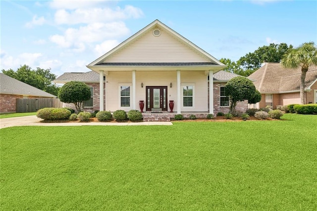 140 E Lakeview Dr, La Place, LA 70068 - view of front of property with covered porch and brick siding