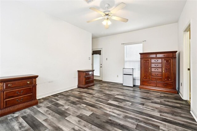 140 E Lakeview Dr, La Place, LA 70068 - empty room with wood finished floors and ceiling fan