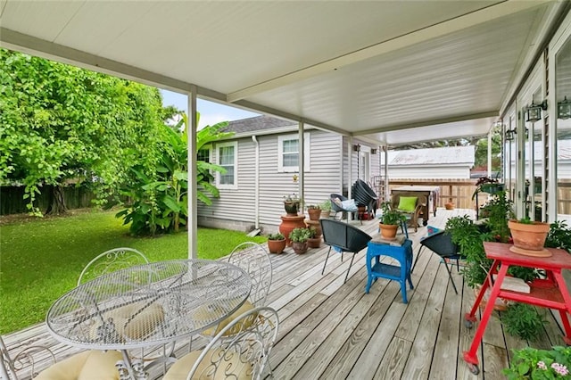 360 Vinet Ave, Jefferson, LA 70121 - wooden deck featuring outdoor dining space