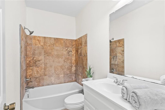 3346 Southlake Ave, Baton Rouge, LA 70818 - bathroom with vanity, toilet, and washtub / shower combination
