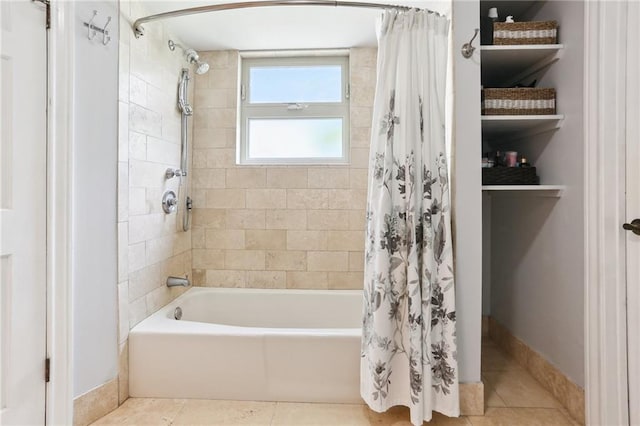 41 Yellowstone Dr, New Orleans, LA 70131 - full bathroom with shower / tub combo, tile patterned flooring, and baseboards