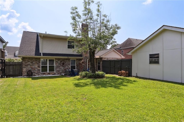 41 Yellowstone Dr, New Orleans, LA 70131 - rear view of property featuring a chimney
