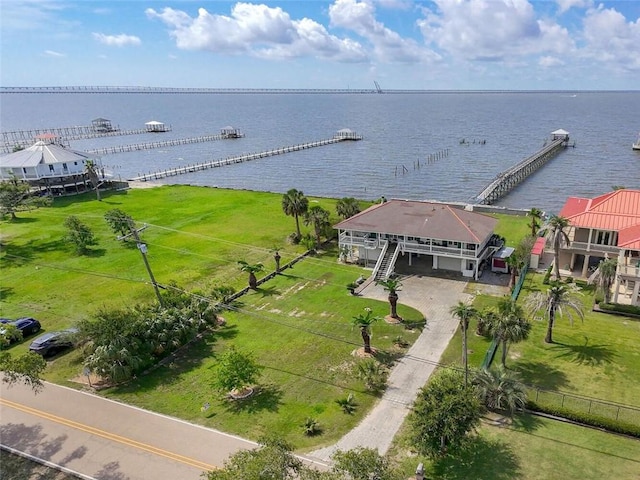 329 Carr Dr, Slidell, LA 70458 - aerial view of property and surrounding area with a large body of water