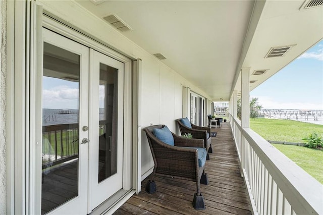 329 Carr Dr, Slidell, LA 70458 - balcony featuring french doors and a water view