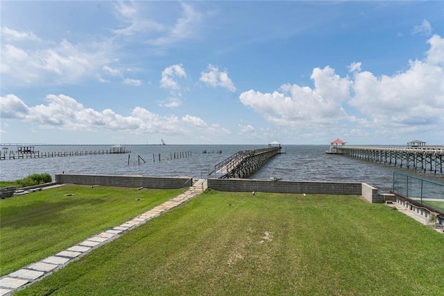 329 Carr Dr, Slidell, LA 70458 - dock with a water view and a yard