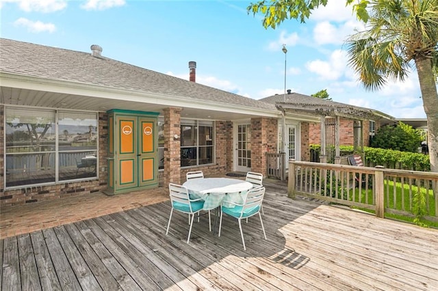118 Weatherly Cv, Slidell, LA 70458 - wooden deck with outdoor dining space