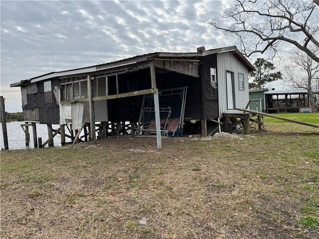 2861 Ridgeway Blvd, New Orleans, LA 70129 - view of outbuilding with a water view