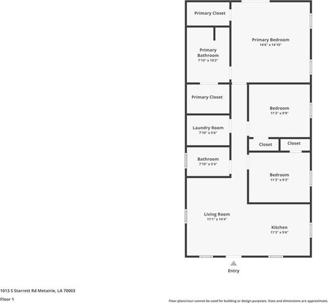 1013 S Starrett Rd, Metairie, LA 70003 - room layout