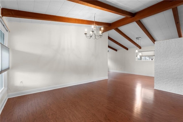 6416 Nora St, Metairie, LA 70003 - unfurnished room with a chandelier and wood finished floors