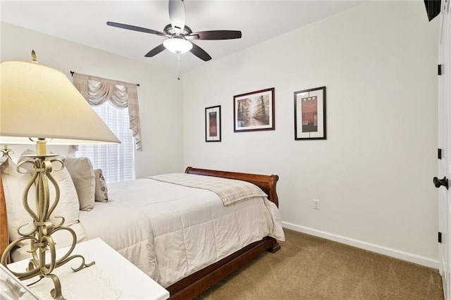 728 Fairfield Loop, Slidell, LA 70458 - bedroom with carpet floors, baseboards, and ceiling fan