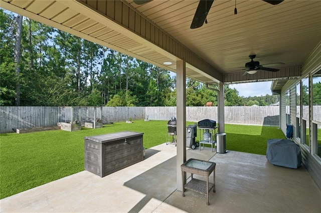 728 Fairfield Loop, Slidell, LA 70458 - view of patio featuring ceiling fan