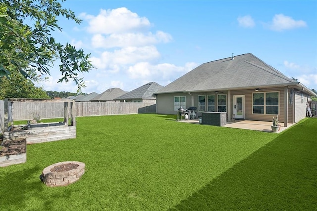 728 Fairfield Loop, Slidell, LA 70458 - rear view of house with a patio area and a ceiling fan