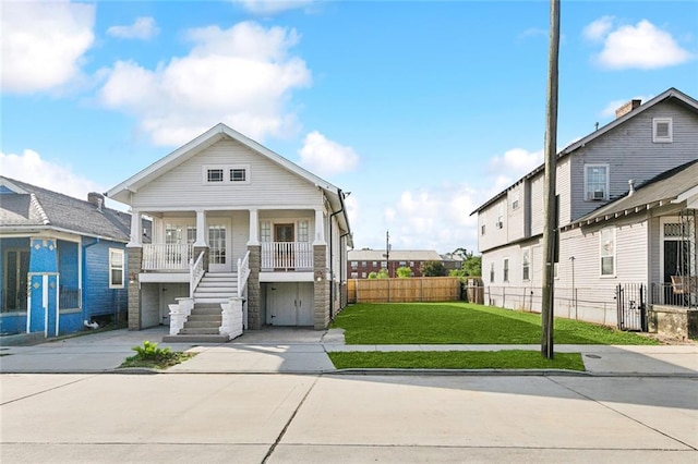 3019 Burdette St, New Orleans, LA 70125 - view of front facade with covered porch and stairs