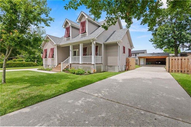 816 Celeste Ave, River Ridge, LA 70123 - cape cod house featuring a porch and roof with shingles