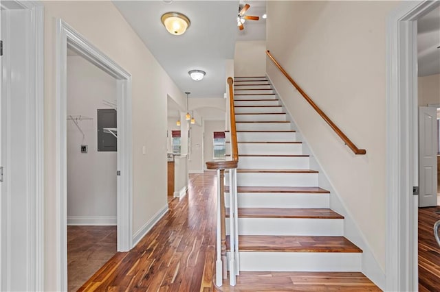 816 Celeste Ave, River Ridge, LA 70123 - stairway with wood finished floors and baseboards