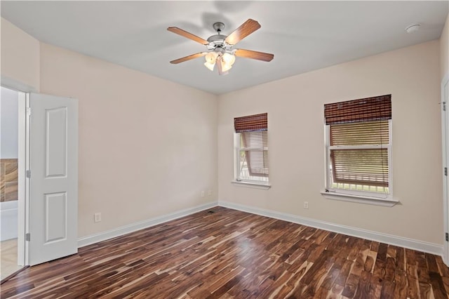 816 Celeste Ave, River Ridge, LA 70123 - empty room with wood finished floors, ceiling fan, baseboards, and a smoke detector