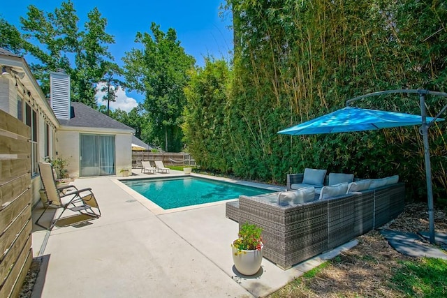 44 Stonebridge Ct, Mandeville, LA 70448 - view of pool featuring a patio area and an outdoor living space