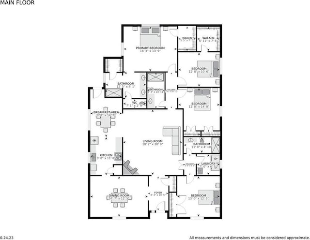 5714 Vicksburg St, New Orleans, LA 70124 - floor plan / room layout
