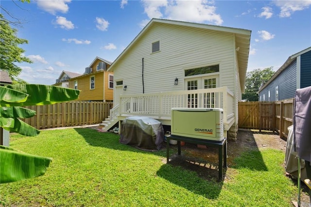 718 Monroe St, Gretna, LA 70053 - rear view of house featuring a deck