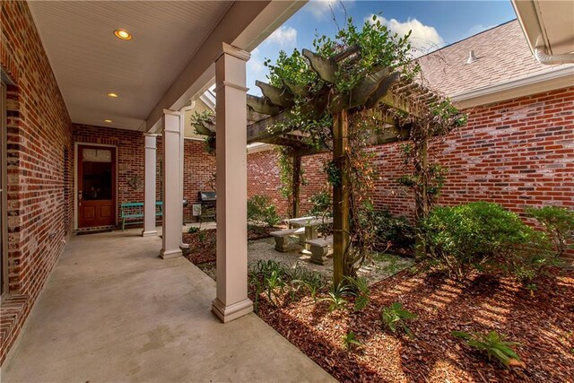 23783 Monarch Pt, Springfield, LA 70462 - view of patio featuring a pergola
