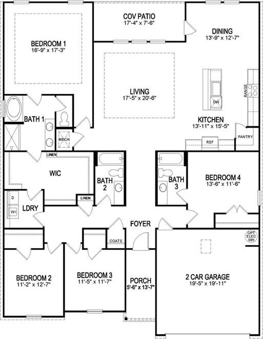 5408 Wake Reserve Rd, Slidell, LA 70461 - home floor plan