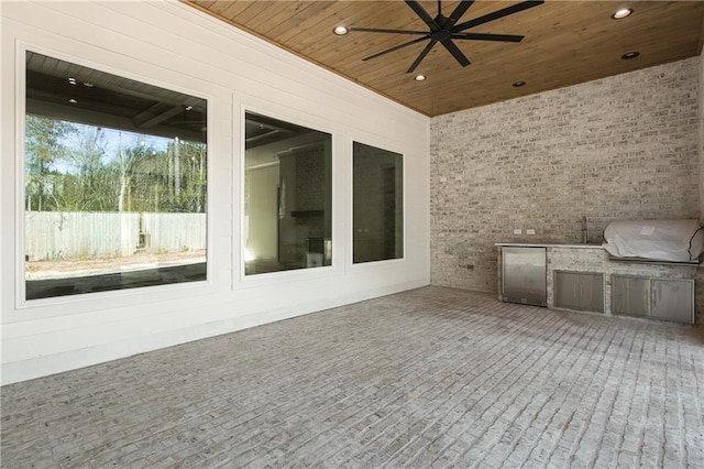 391 Rue Charlotte St, Madisonville, LA 70447 - view of patio featuring area for grilling and a ceiling fan