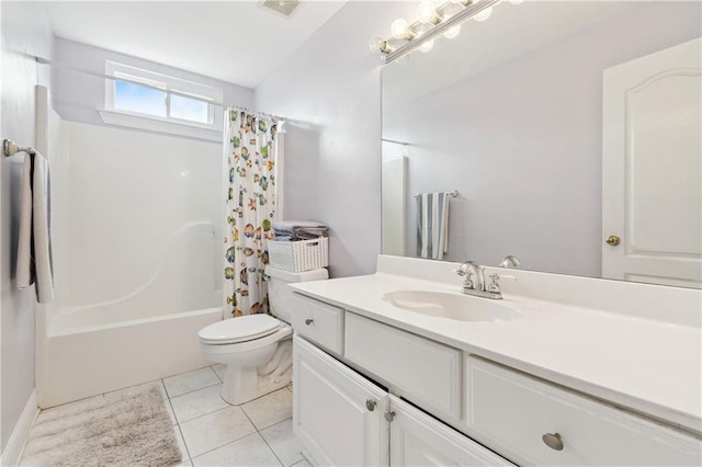 6661 Colbert St, New Orleans, LA 70124 - full bathroom with vanity, shower / bath combo, and tile patterned floors