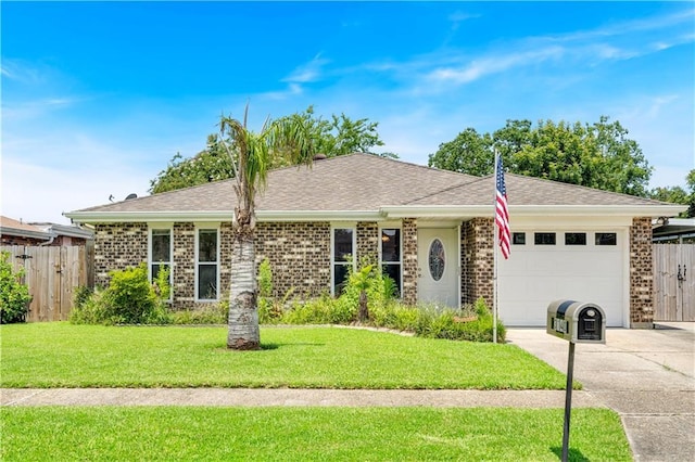 3140 Arbutus Ln, Marrero, LA 70072 - ranch-style home featuring an attached garage, concrete driveway, and brick siding