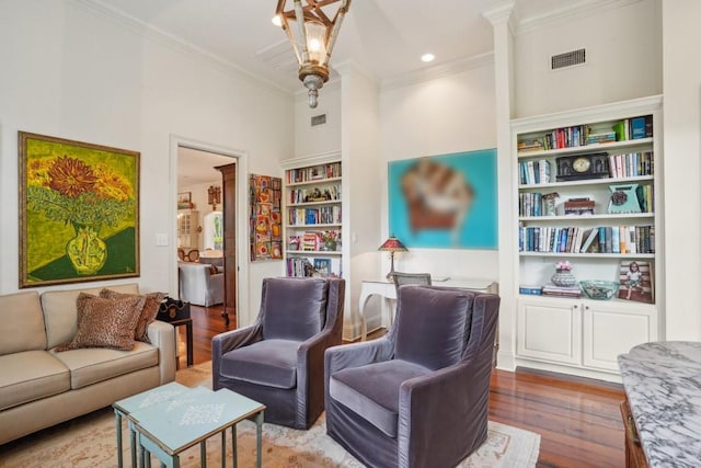 20 Beechwood Gardens Ln, Covington, LA 70435 - living room with ornamental molding and wood finished floors