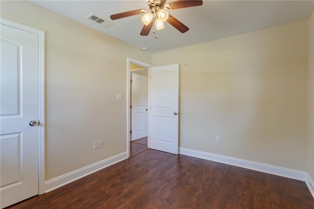 472 Cumberland Dr, Slidell, LA 70458 - unfurnished bedroom with wood finished floors, baseboards, and ceiling fan