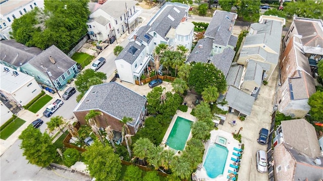 1260 Esplanade Ave Unit 2, New Orleans, LA 70119 - aerial perspective of suburban area with a pool