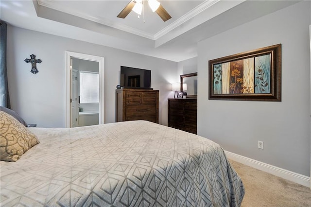 72158 Mill Rd, Abita Springs, LA 70420 - carpeted bedroom featuring baseboards, crown molding, and ceiling fan