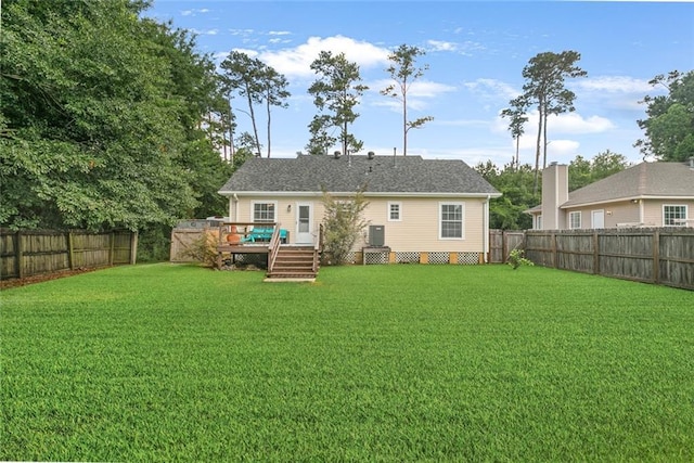 220 Canulette Rd, Slidell, LA 70458 - rear view of property with a wooden deck