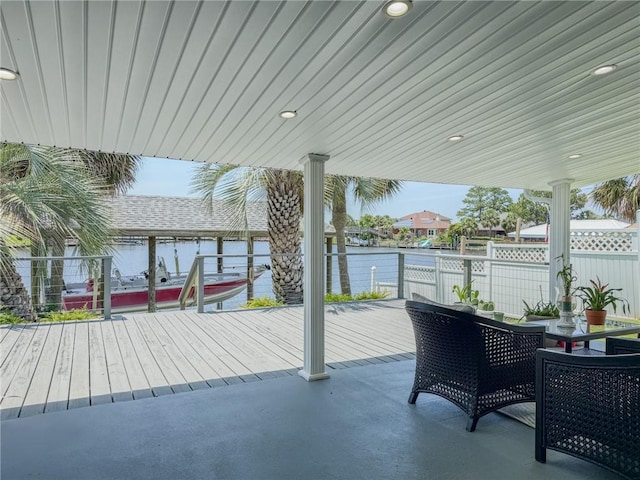 616 Marina Dr, Slidell, LA 70458 - view of patio with a water view