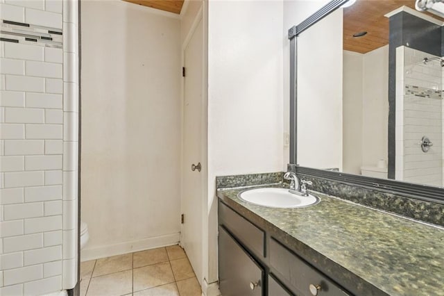 106 Matthews Dr, Slidell, LA 70458 - full bath featuring vanity, tile patterned flooring, and a tile shower