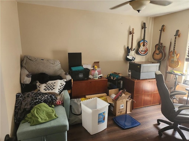 68 Camelia Trce, New Orleans, LA 70114 - home office featuring wood finished floors and ceiling fan