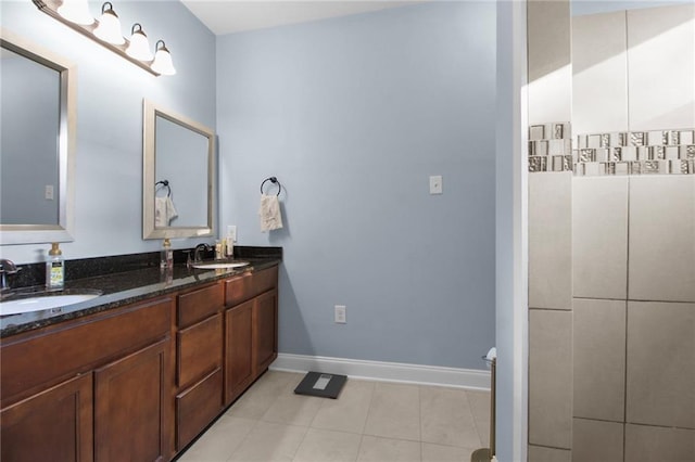 2634 Privateer Blvd, Barataria, LA 70036 - bathroom featuring double vanity and tile patterned floors
