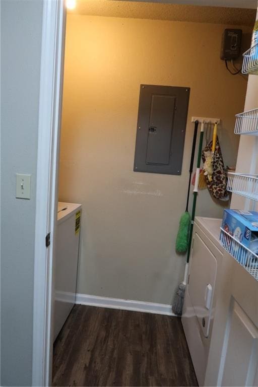 350 Emerald Forest Blvd Unit 17103, Covington, LA 70433 - washroom featuring electric panel and dark wood finished floors