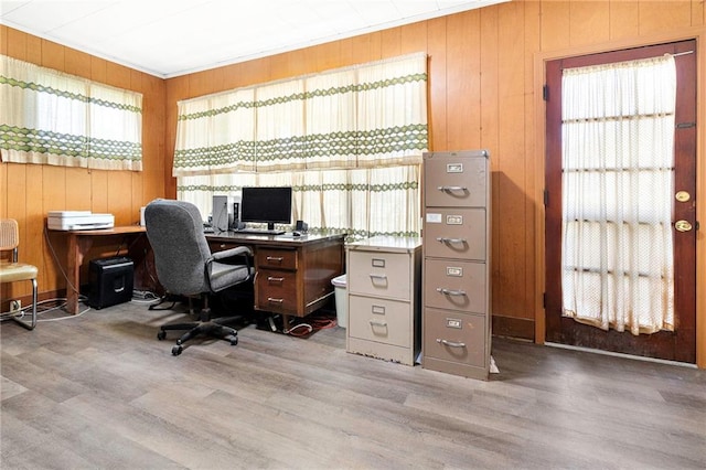 3513 Haring Rd, Metairie, LA 70006 - home office featuring wood finished floors and wood walls
