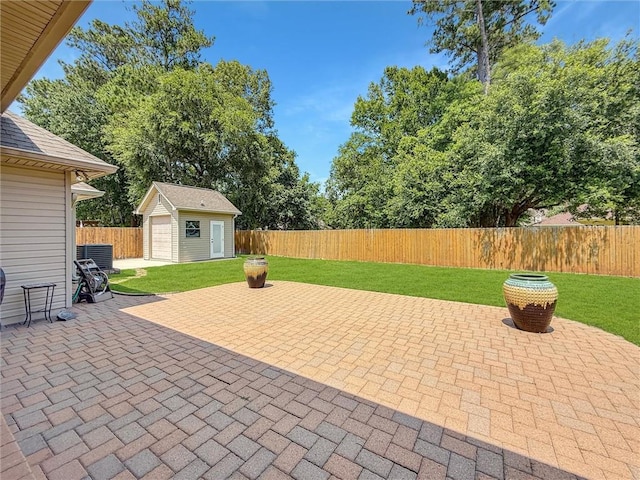 232 Old Mill Loop, Pearl River, LA 70452 - view of patio featuring an outbuilding and central air condition unit