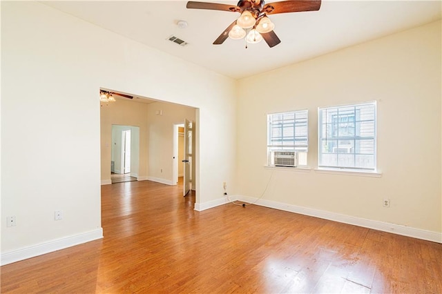 1606 N Broad St, New Orleans, LA 70119 - empty room featuring a ceiling fan, light wood-type flooring, and baseboards