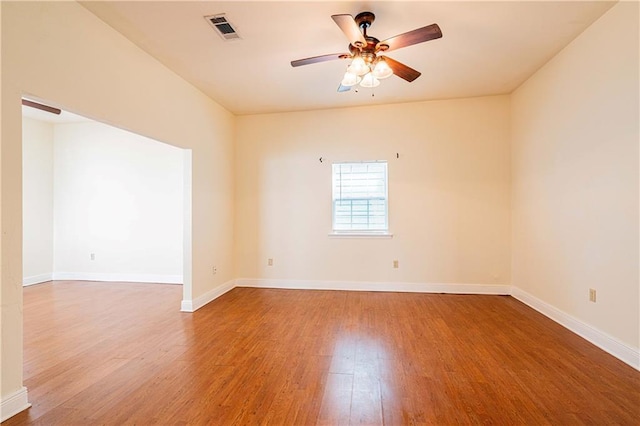1606 N Broad St, New Orleans, LA 70119 - unfurnished room featuring wood finished floors, ceiling fan, and baseboards