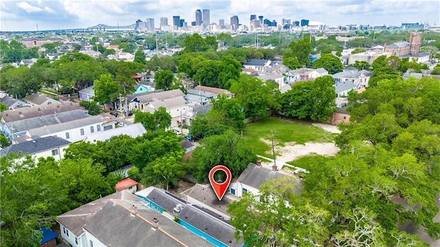 1606 N Broad St, New Orleans, LA 70119 - aerial perspective of suburban area with city skyline
