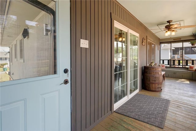 3113 Bayou View Pl, Slidell, LA 70458 - view of exterior entry with a ceiling fan