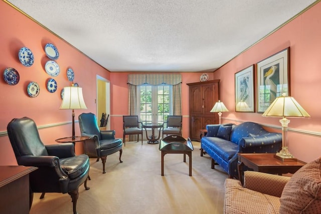 214 Tchefuncte Dr, Covington, LA 70433 - living room featuring carpet flooring and a textured ceiling